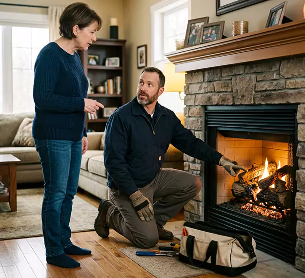 Why Old Bridge Homeowners Choose Our Gas Fireplace Logs Team?
