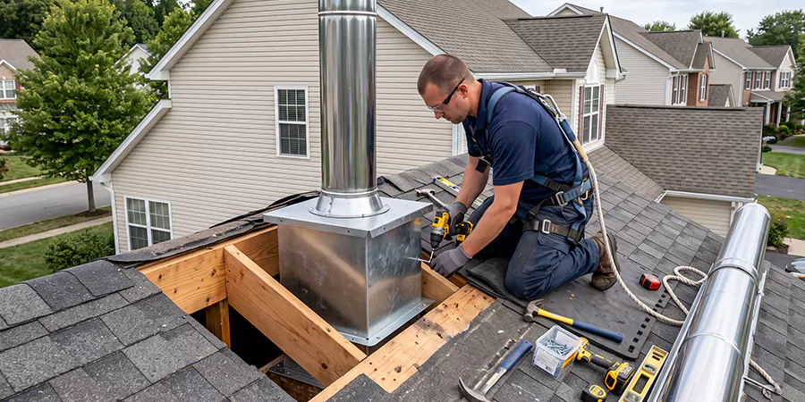 Chimney Support Box Installation Old Bridge