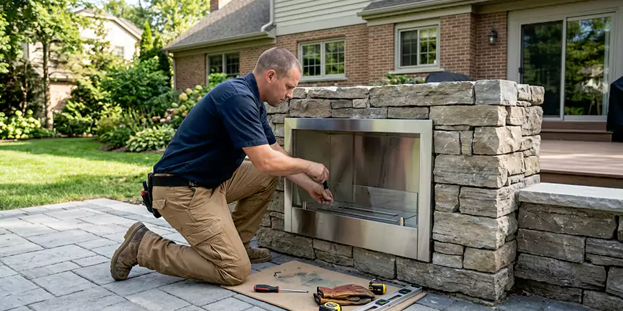Outdoor Ethanol Fireplace Installation Old Bridge