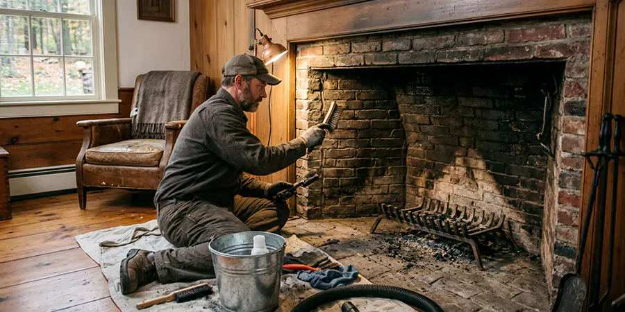 Inglenook and Coal Burning Fireplace Restoration Old Bridge