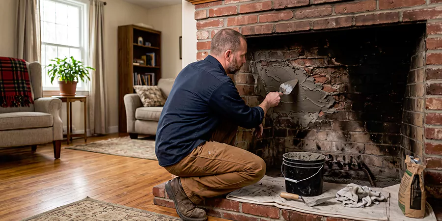 Modern Fireplace Refacing Old Bridge